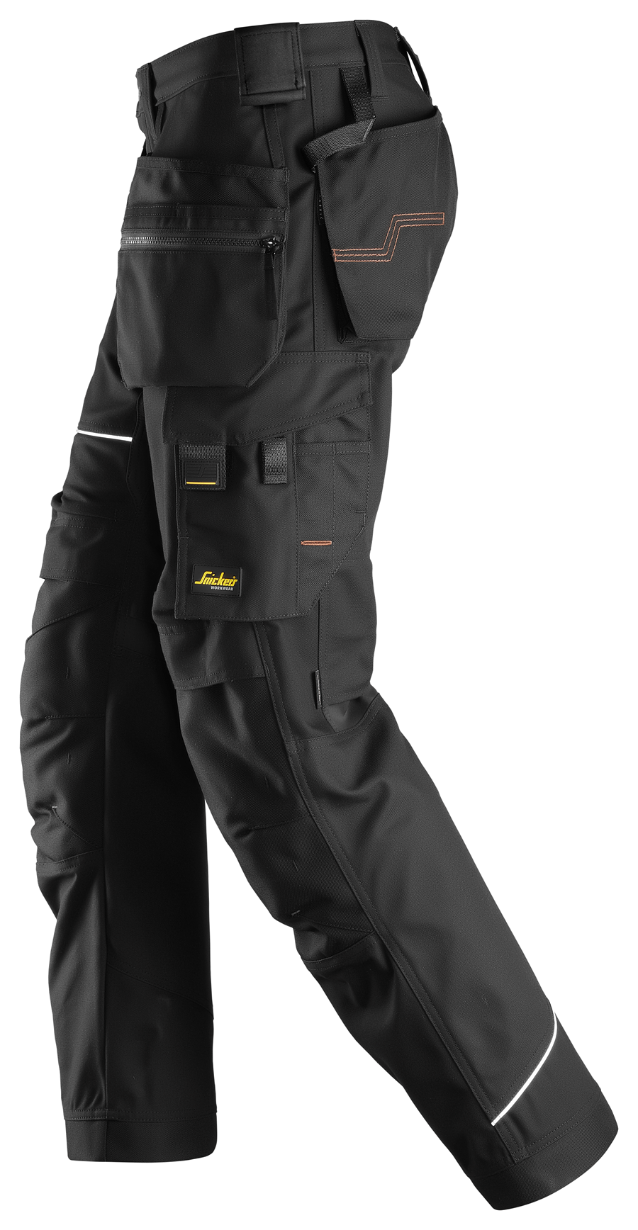 Snickers Workwear U6214 RuffWork Canvas Work Pants + Holster Pockets - Black/Black