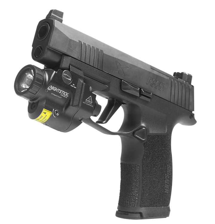 Nightstick Subcompact Handgun Light w/Green Laser | Sig Sauer® P365 models | 1 CR123 | Black