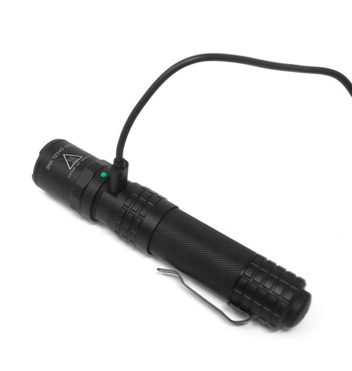 Nightstick USB Dual-Light Tactical Flashlight | White Spot | White Flood | Li-Ion | Black