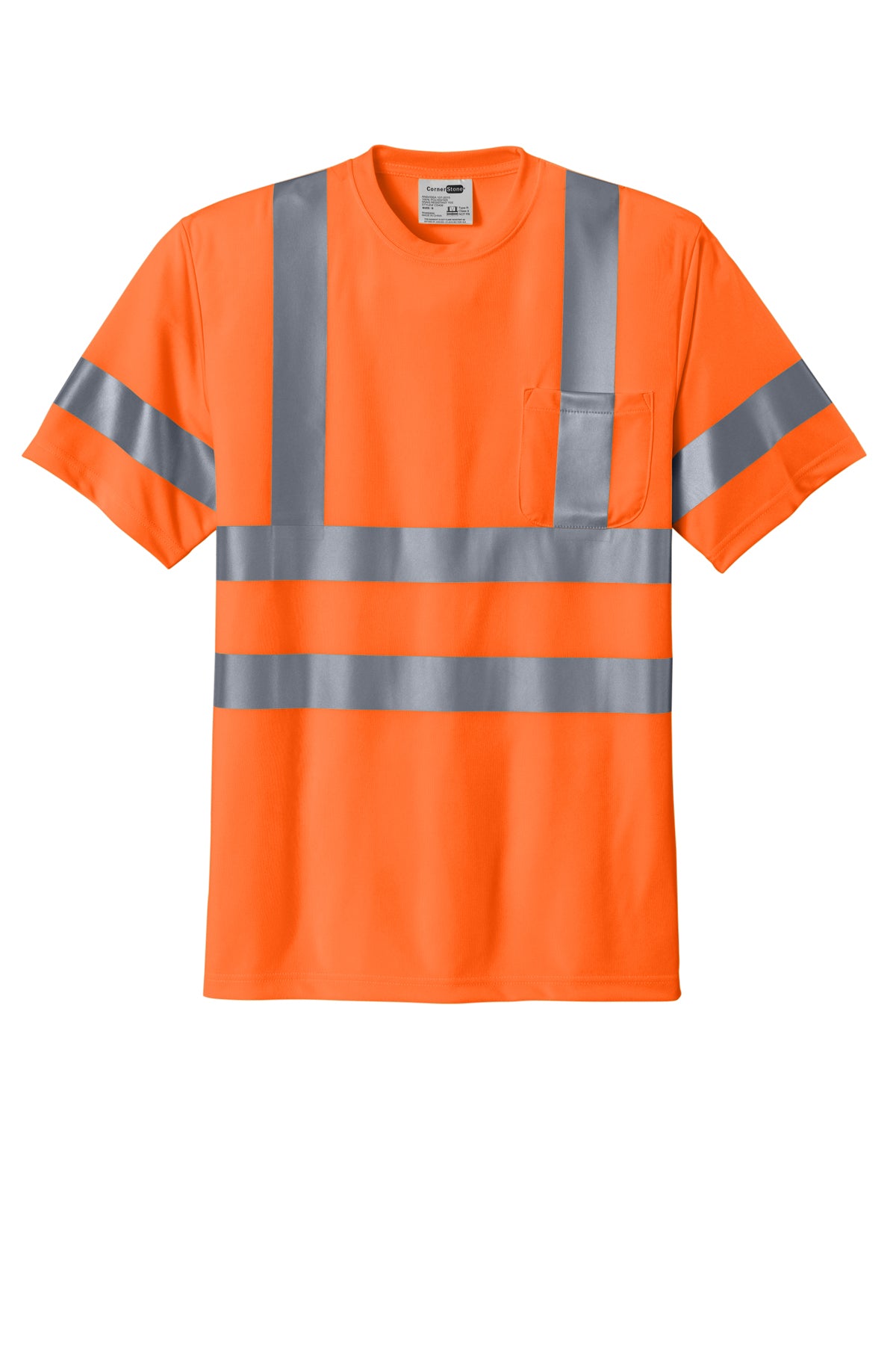 CornerStone CS408 Class 3 Short Sleeve Snag-Resistant Reflective T-Shirt