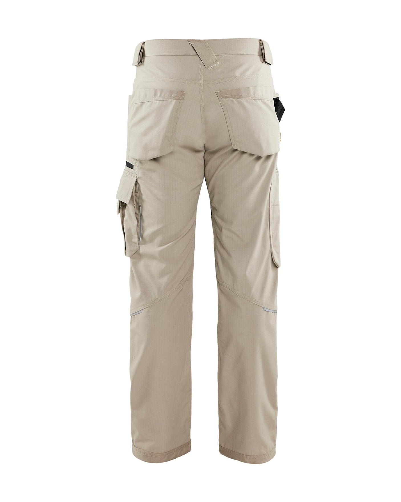 Rear view of Blaklader 1690 work pants showing CORDURA reinforced back pockets and triple-stitched seams.