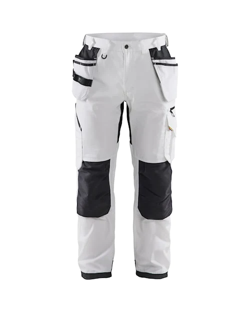 Blaklader 1691 Ripstop Pants With Utility Pockets | White/Dark Grey