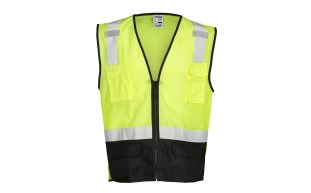 Kishigo 1509 Black Bottom Mesh Safety Vest | Lime