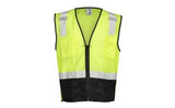 Kishigo 1509 Black Bottom Mesh Safety Vest | Lime