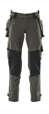 MASCOT 17031-311 ultimate stretch pants with removable holster pockets.