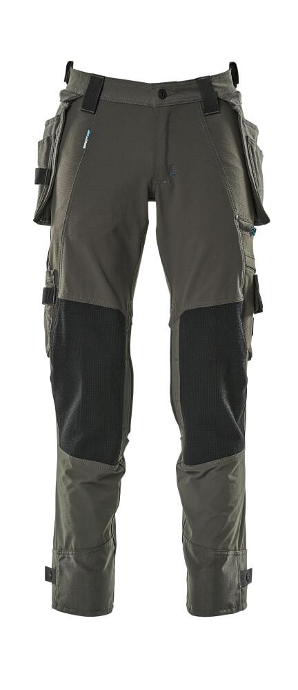 MASCOT 17031-311 ultimate stretch pants with removable holster pockets.