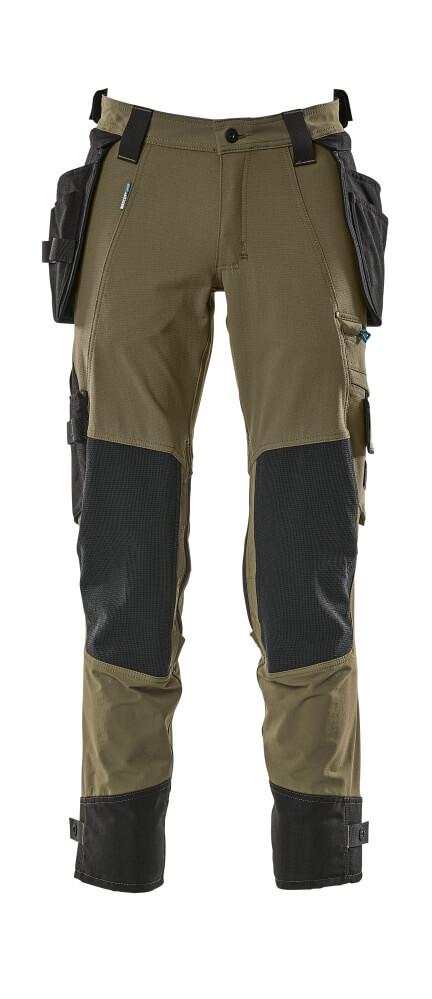 MASCOT 17031-311 ultimate stretch pants with removable holster pockets.