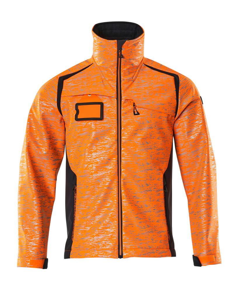 MASCOT® 19202-291-14010 Visibility Softshell Jacket | Hi-Vis Orange/Dark Navy