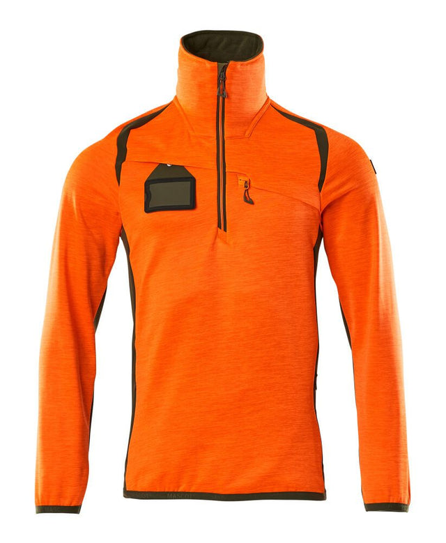 Mascot 19303-316 half-zip fleece pullover in a two-toned modern close fit design.