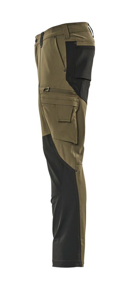 MASCOT Advanced 21679-311-3309 Functional Stretch Trousers - Moss Green/Black