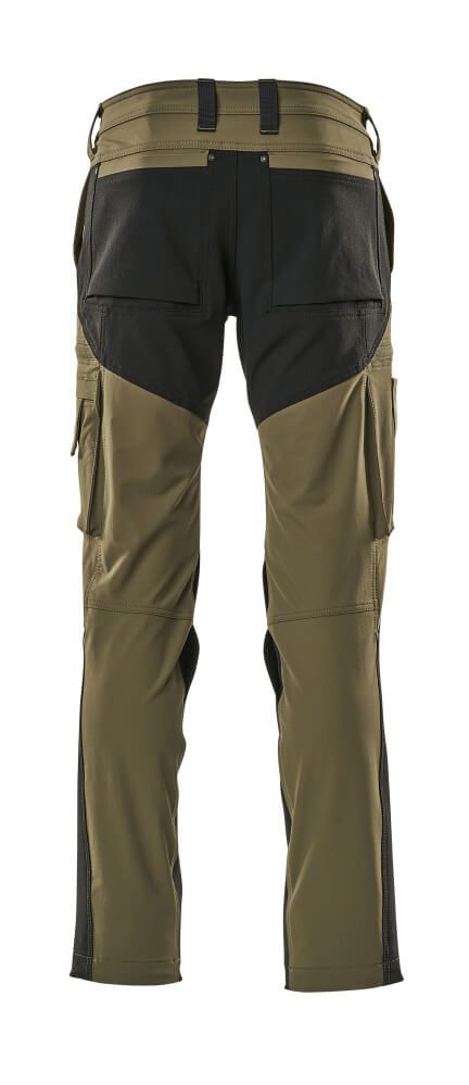 MASCOT Advanced 21679-311-3309 Functional Stretch Trousers - Moss Green/Black