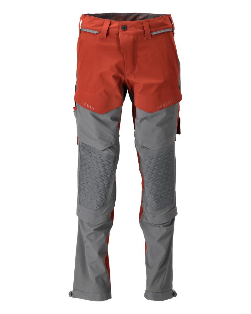 MASCOT® 22279-605-2489 Pants with Kneepad Pockets | Autumn Red/Stone Grey