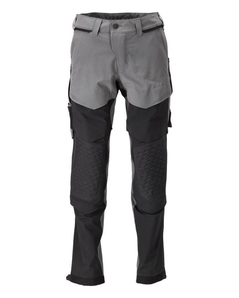 MASCOT® 22279-605-8909 Pants with Kneepad Pockets | Stone Grey/Black