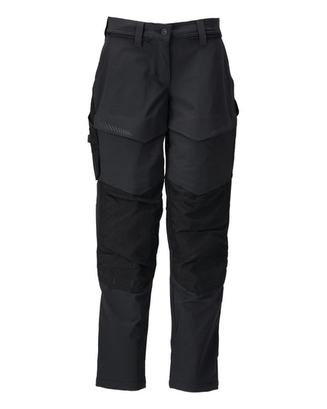 Mascot 22378-311 ladies work pants in Diamond Fit featuring lightweight ultimate stretch fabric and water-repellent finish.