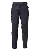 Black tactical pants with multiple pockets on a white background