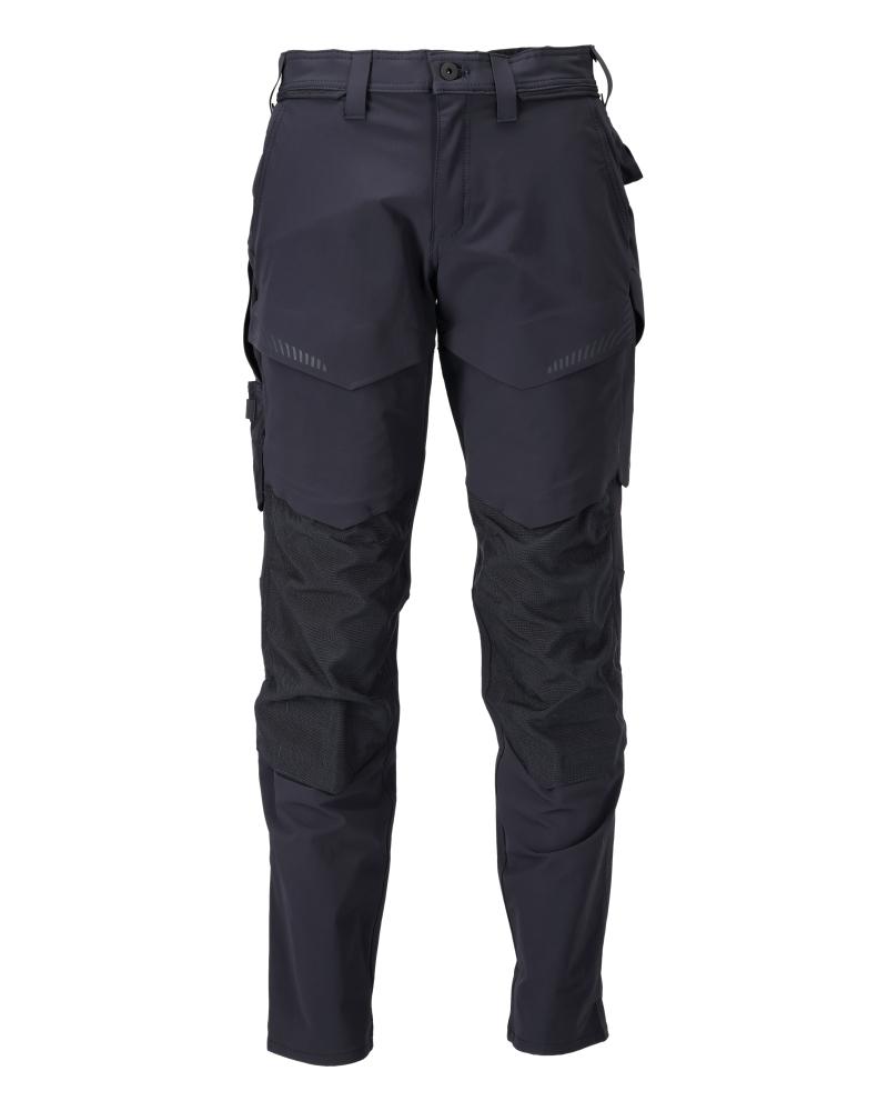 MASCOT Customized 22379-311-010 Stretch Pants with Knee Pockets | Dark Navy