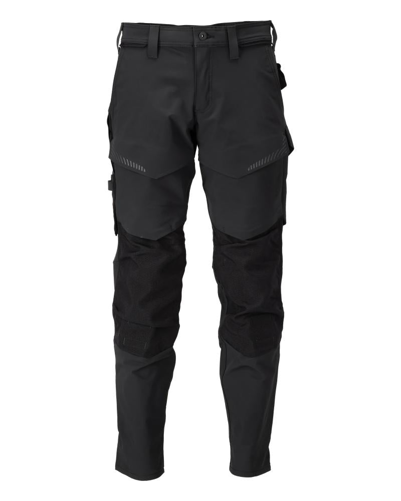 MASCOT Customized 22379-311-09 Stretch Pants with Knee Pockets | Black