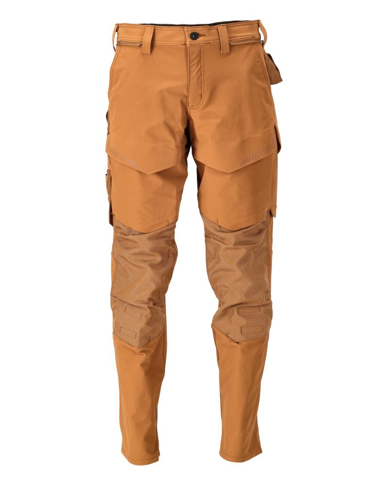 MASCOT Customized 22379-311-54 Stretch Pants with Knee Pockets | Nut Brown