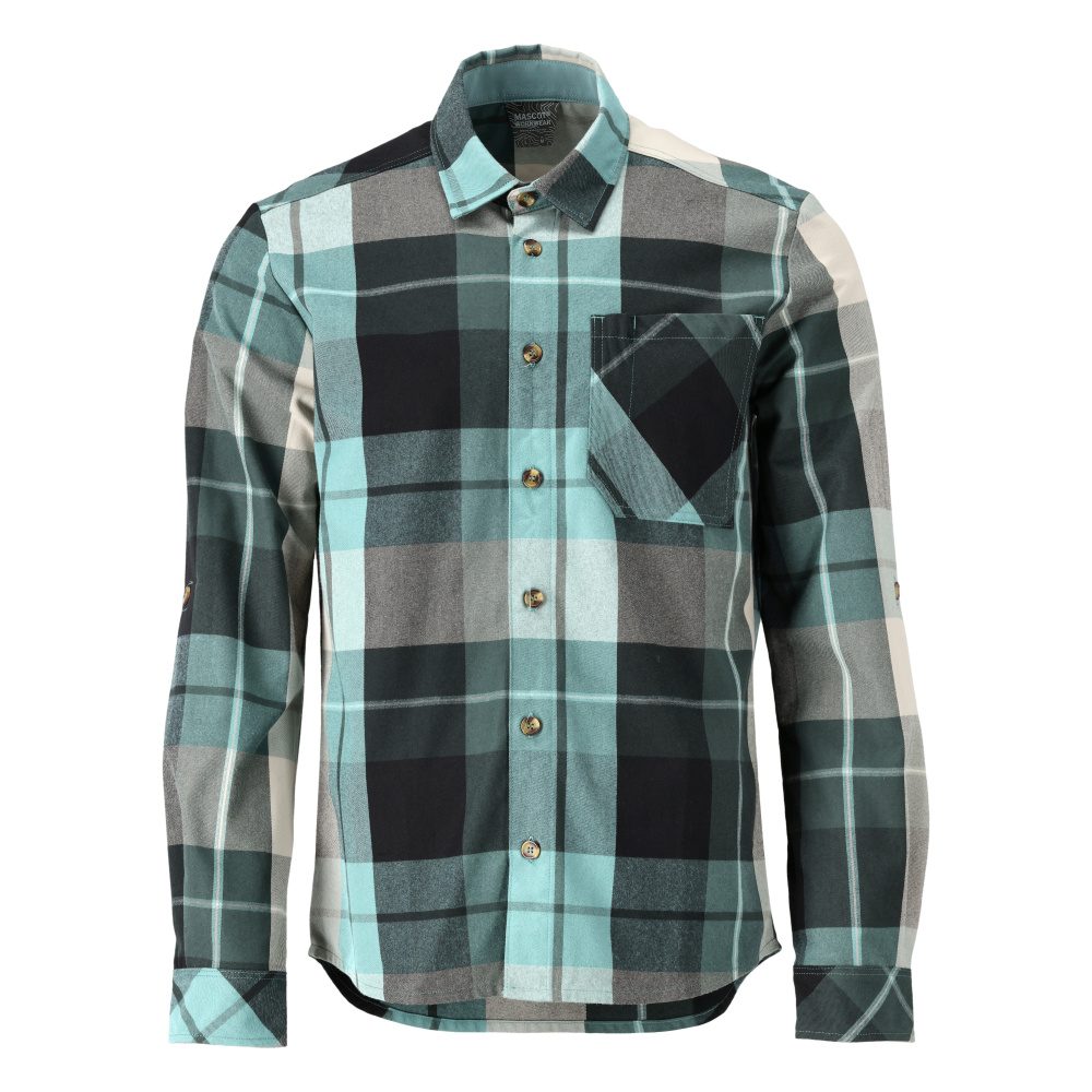 Mascot Customized 22904-446 Flannel Shirt Checked Classic Long Sleeve
