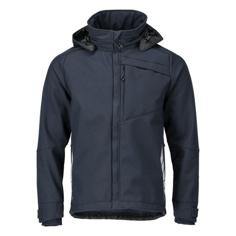 Full back view of Mascot Blackpool 23102-246 Softshell Jacket highlighting durable windproof fabric.