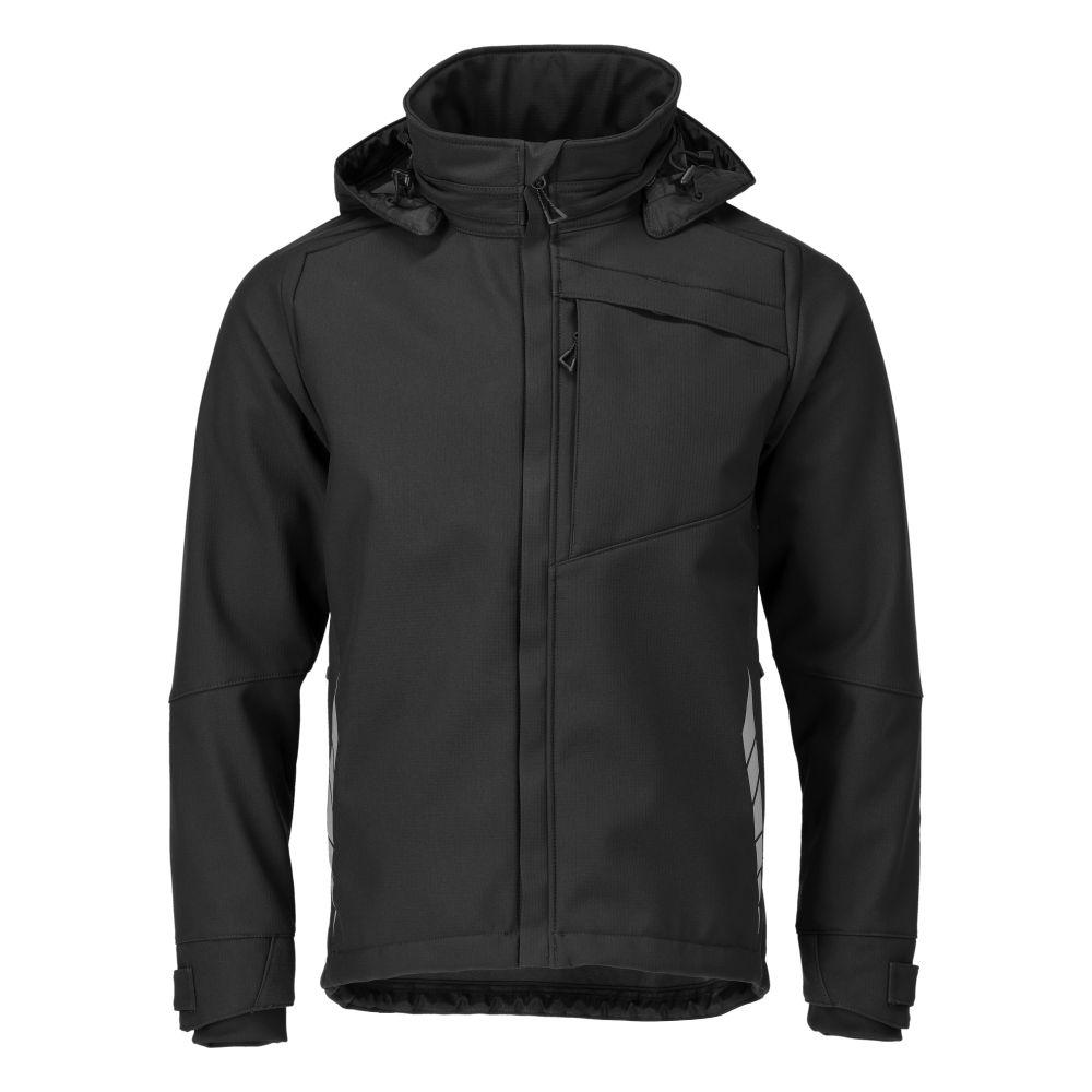 Full back view of Mascot Blackpool 23102-246 Softshell Jacket highlighting durable windproof fabric.