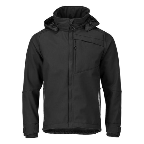 Full back view of Mascot Blackpool 23102-246 Softshell Jacket highlighting durable windproof fabric.