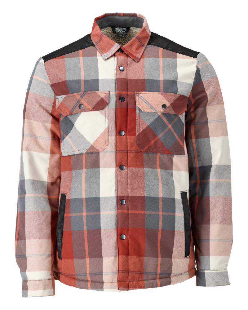 MASCOT® 23104-446-298 Flannel Shirt with Pile Lining | Autumn Red Plaid