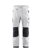 Front view of Blaklader 1690 Rip Stop Stretch Work Pants in 7oz breathable fabric with reinforced nail pockets.