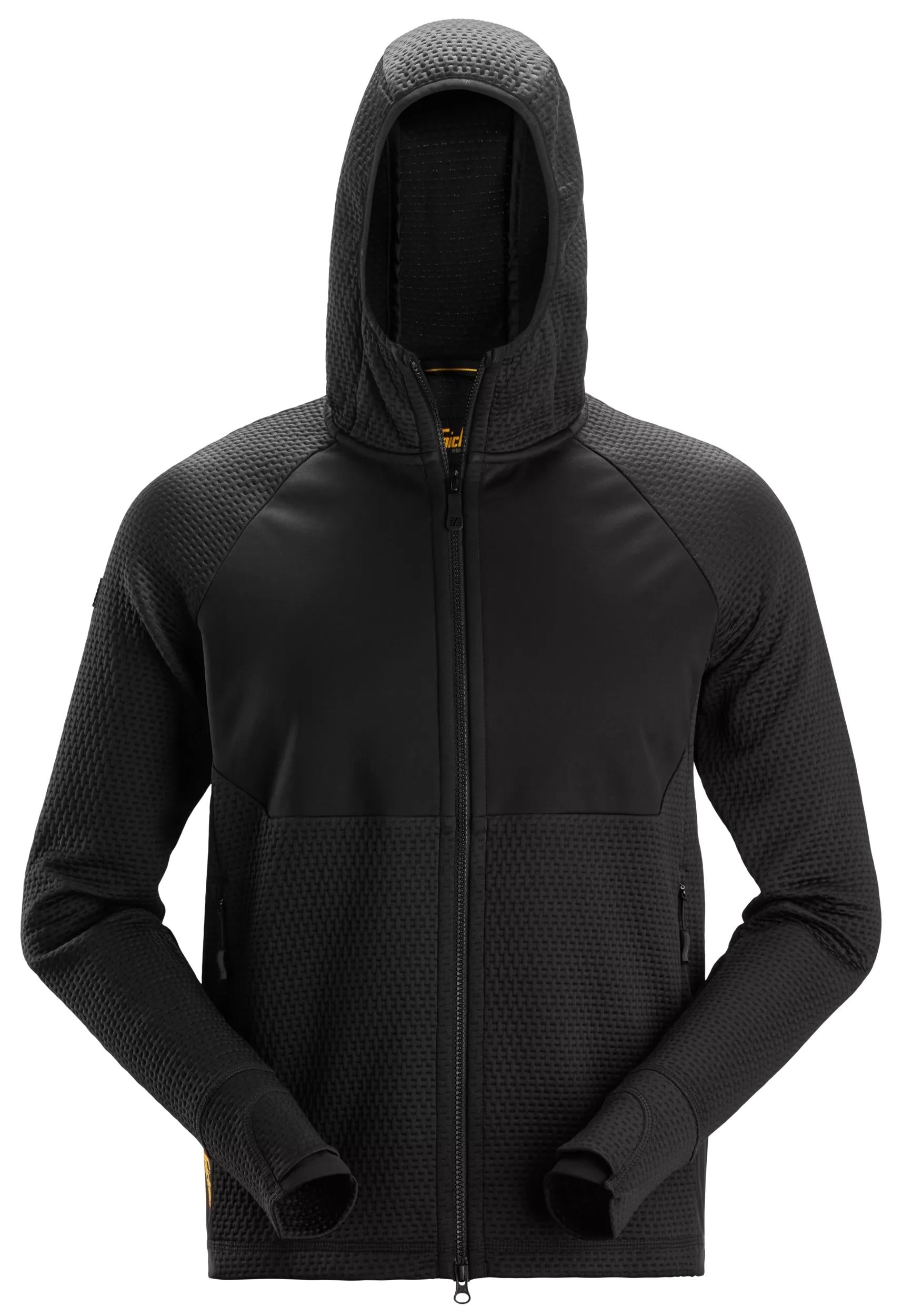 Snickers Workwear U8405 FlexiWork Full-Zip Mid-Layer Hoodie | Black