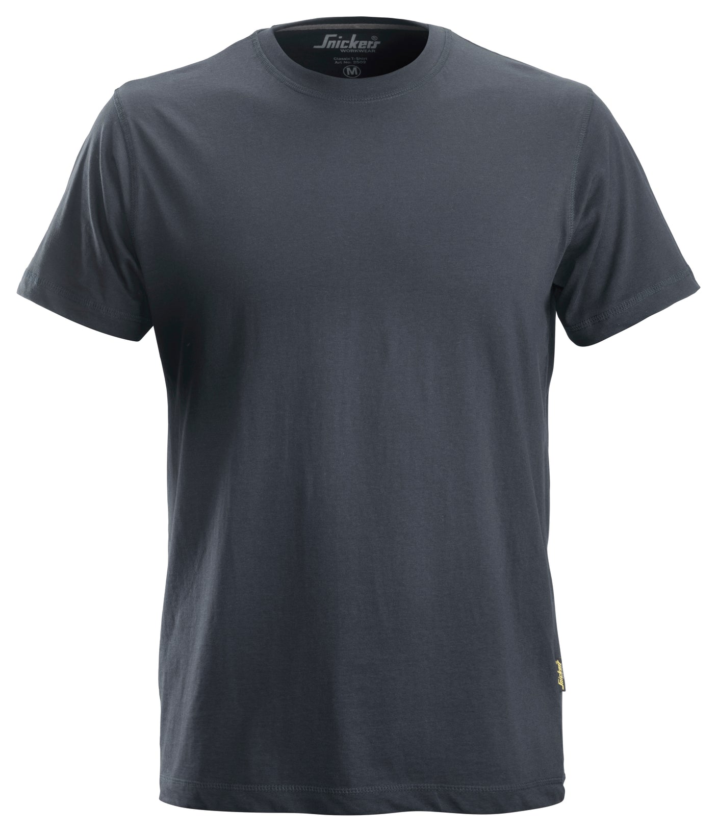 Front view of the Snickers U2502 Classic Work T-Shirt in black made from 100% cotton