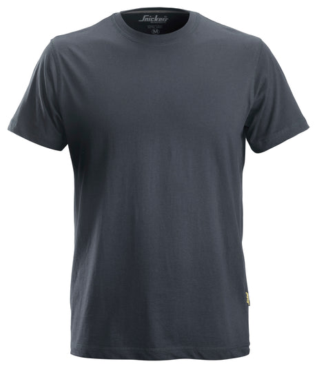 Front view of the Snickers U2502 Classic Work T-Shirt in black made from 100% cotton