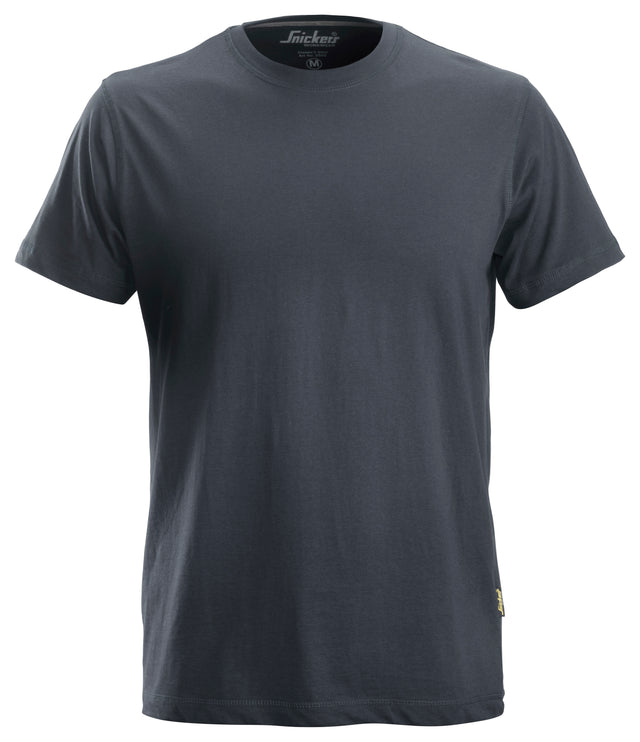 Front view of the Snickers U2502 Classic Work T-Shirt in black made from 100% cotton