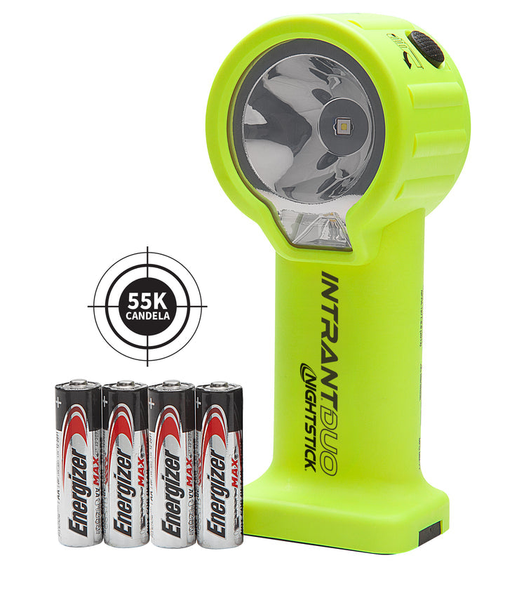 Nightstick INTRANT® DUO Turbo Intrinsically Safe Dual-Light Angle Light | 3 AA Green