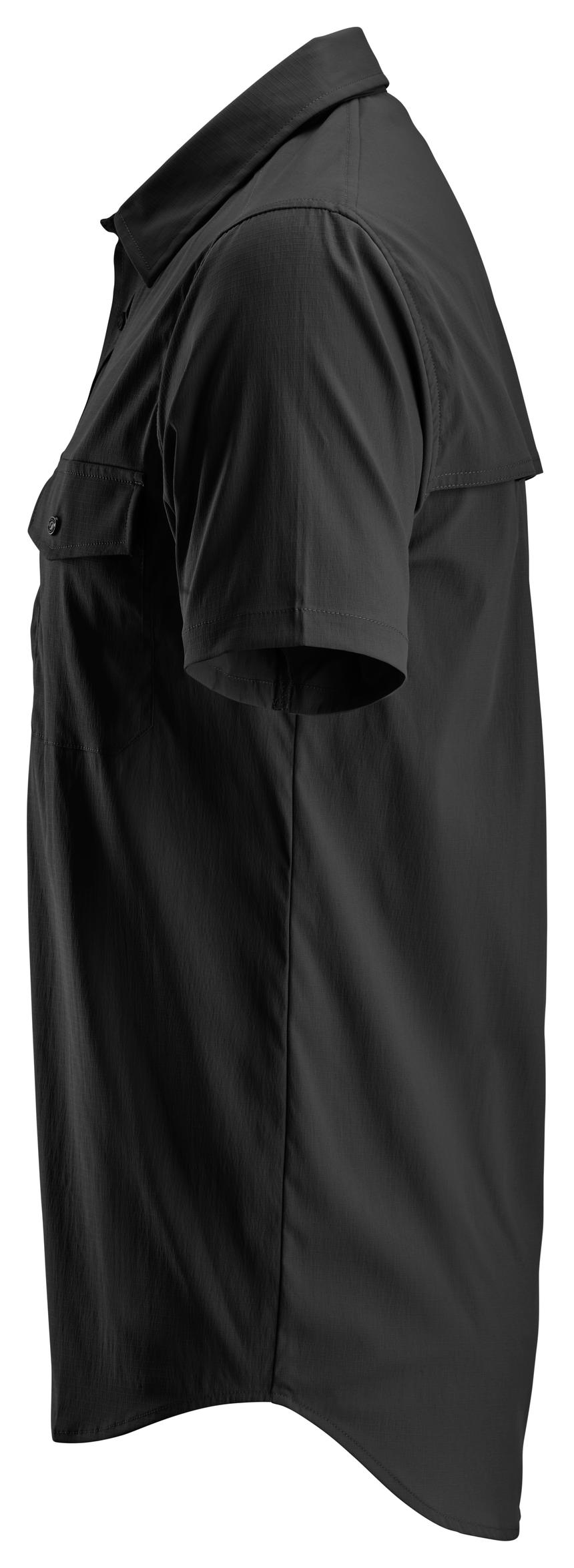 Snickers 8520 LiteWork Stretch Wicking Short Sleeve Shirt | Black