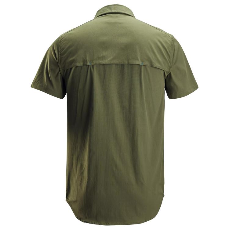 Snickers 8520 LiteWork Stretch Wicking Short Sleeve Shirt | Khaki Green