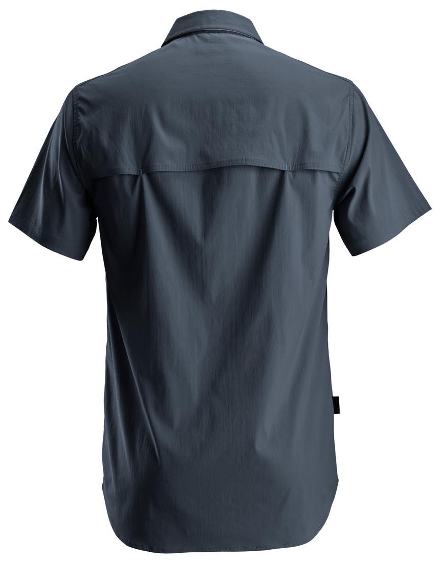 Snickers 8520 LiteWork Stretch Wicking Short Sleeve Shirt | Navy