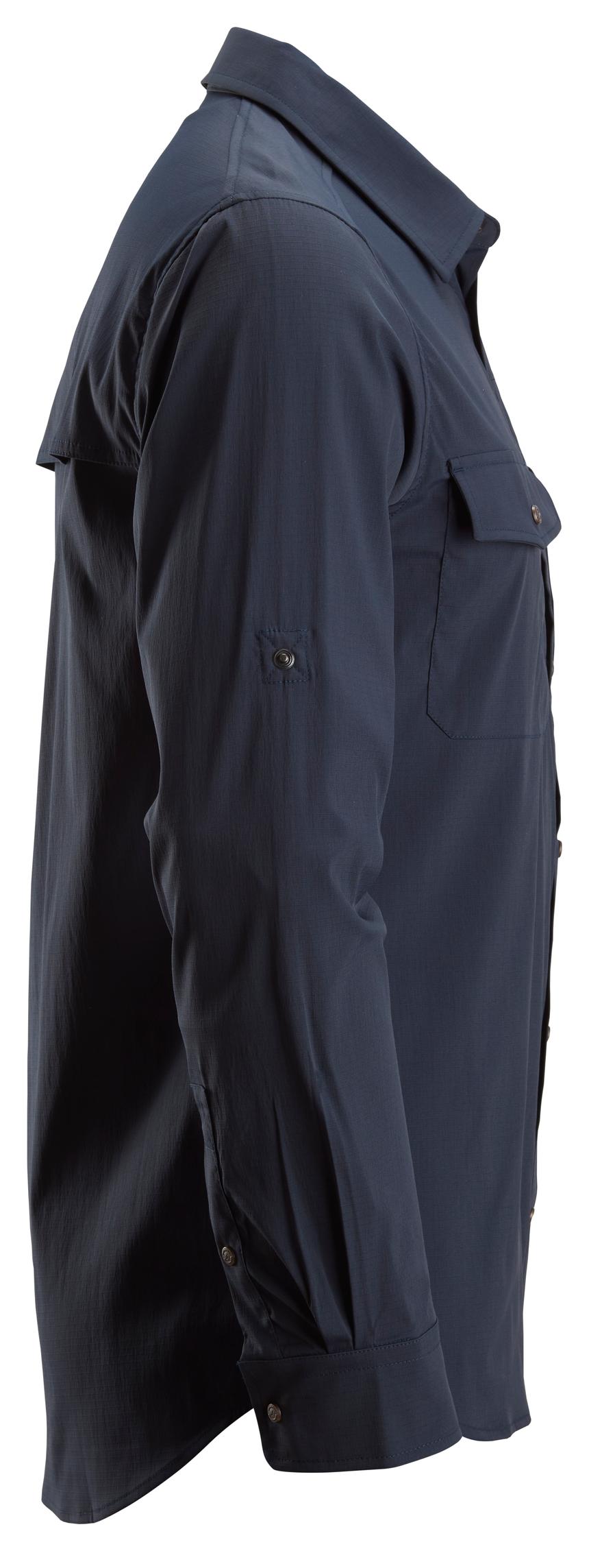 Snickers 8521 LiteWork Stretch Wicking Long Sleeve Shirt | Navy