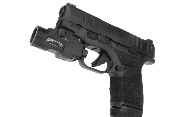 Nightstick Subcompact Handgun Light, Short/Narrow Rail models | 1 CR123 | Black