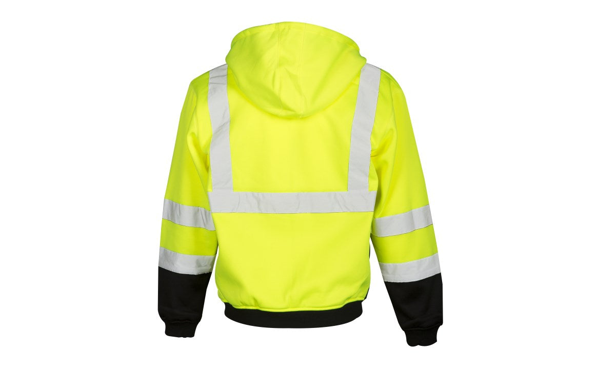 Kishigo JS102 Full Zip Hoodie Sweatshirt | Lime | L