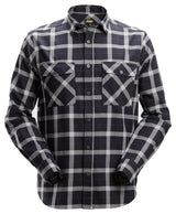 Snickers Workwear 8516 AllroundWork Flannel Checked Shirt - Ash/Chili Red