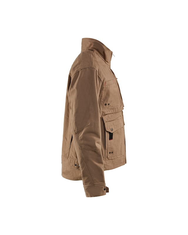 Khaki jacket on a white background
