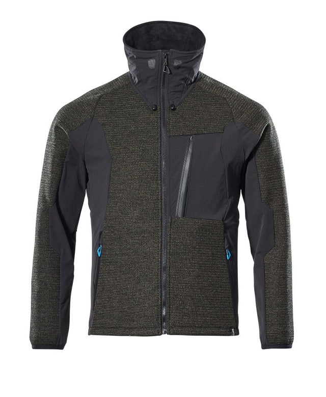 MASCOT 17105-309 full zip knitted jacket in a modern close fit with windproof membrane