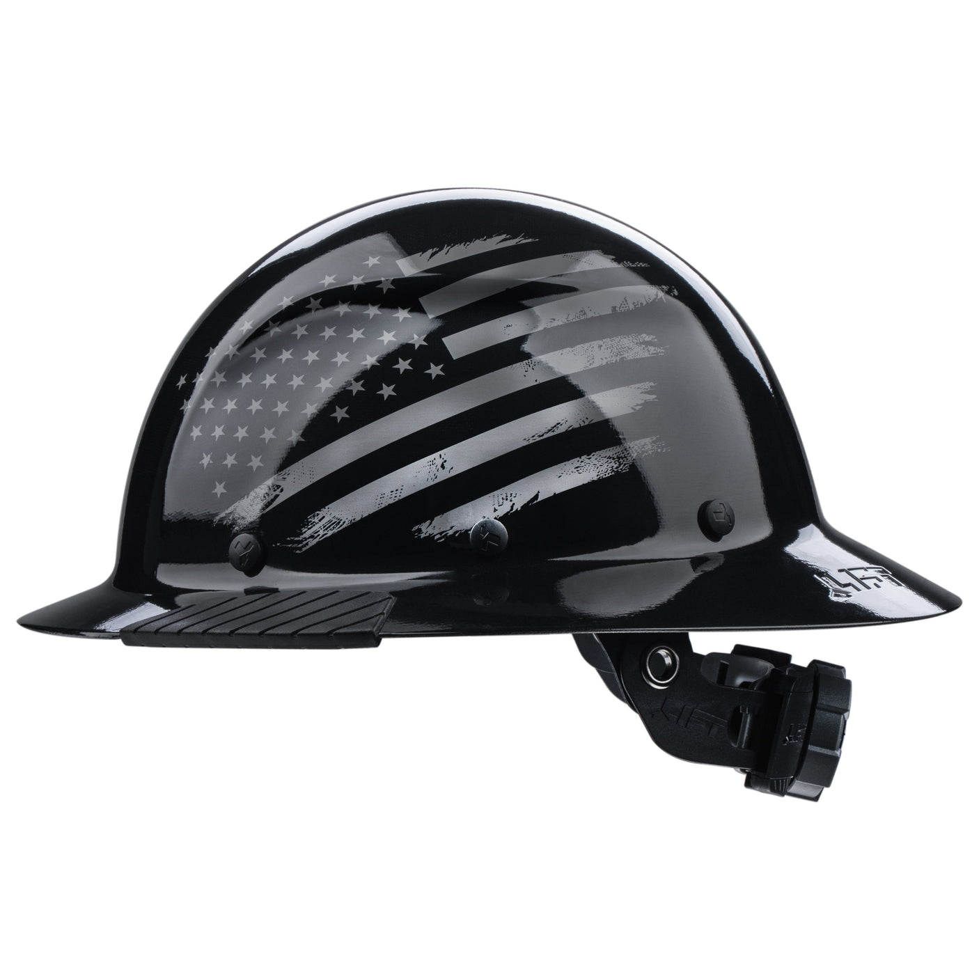 LIFT Safety DAX Patriot Full Brim Hard Hat with a fiber reinforced resin shell in a matte finish