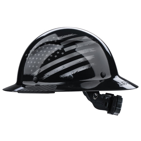 LIFT Safety DAX Patriot Full Brim Hard Hat with a fiber reinforced resin shell in a matte finish
