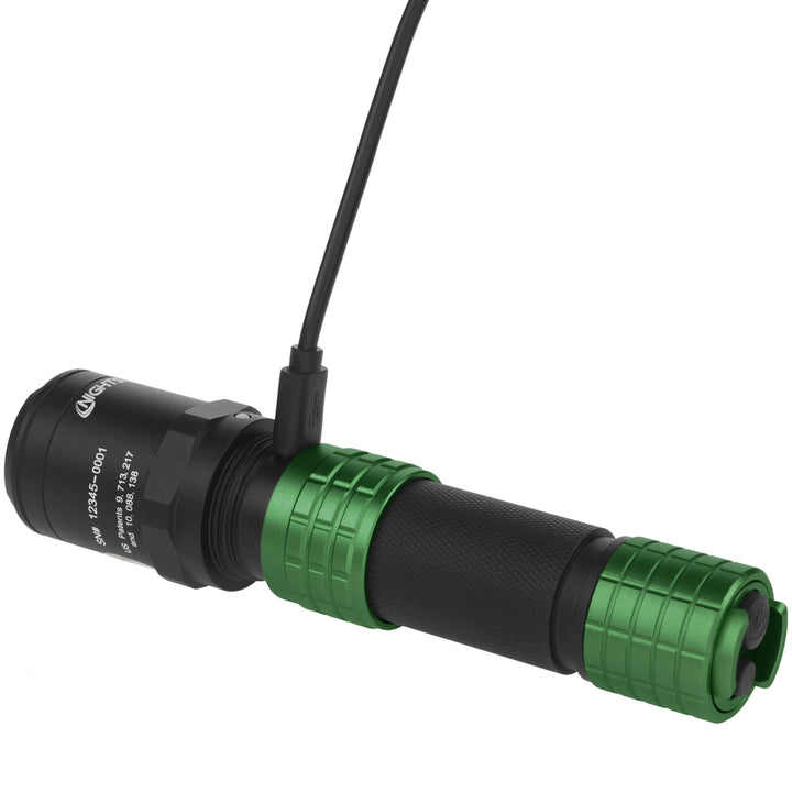 Nightstick USB Dual-Light Tactical Flashlight w/Holster | Li-Ion | Green
