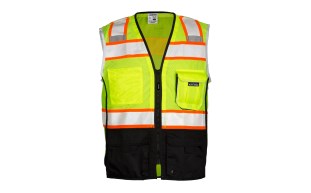 Kishigo 1515 Black Bottom Safety Vest | Yellow