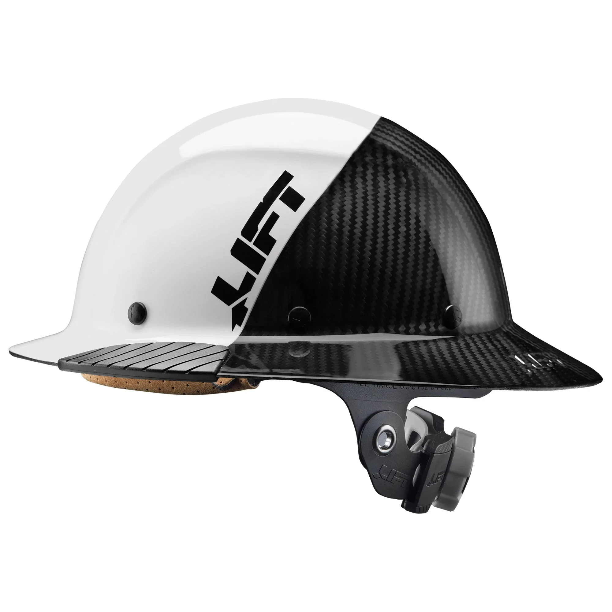 Lift Safety DAX Fifty 50 Full Brim Hardhat | Carbon Fiber