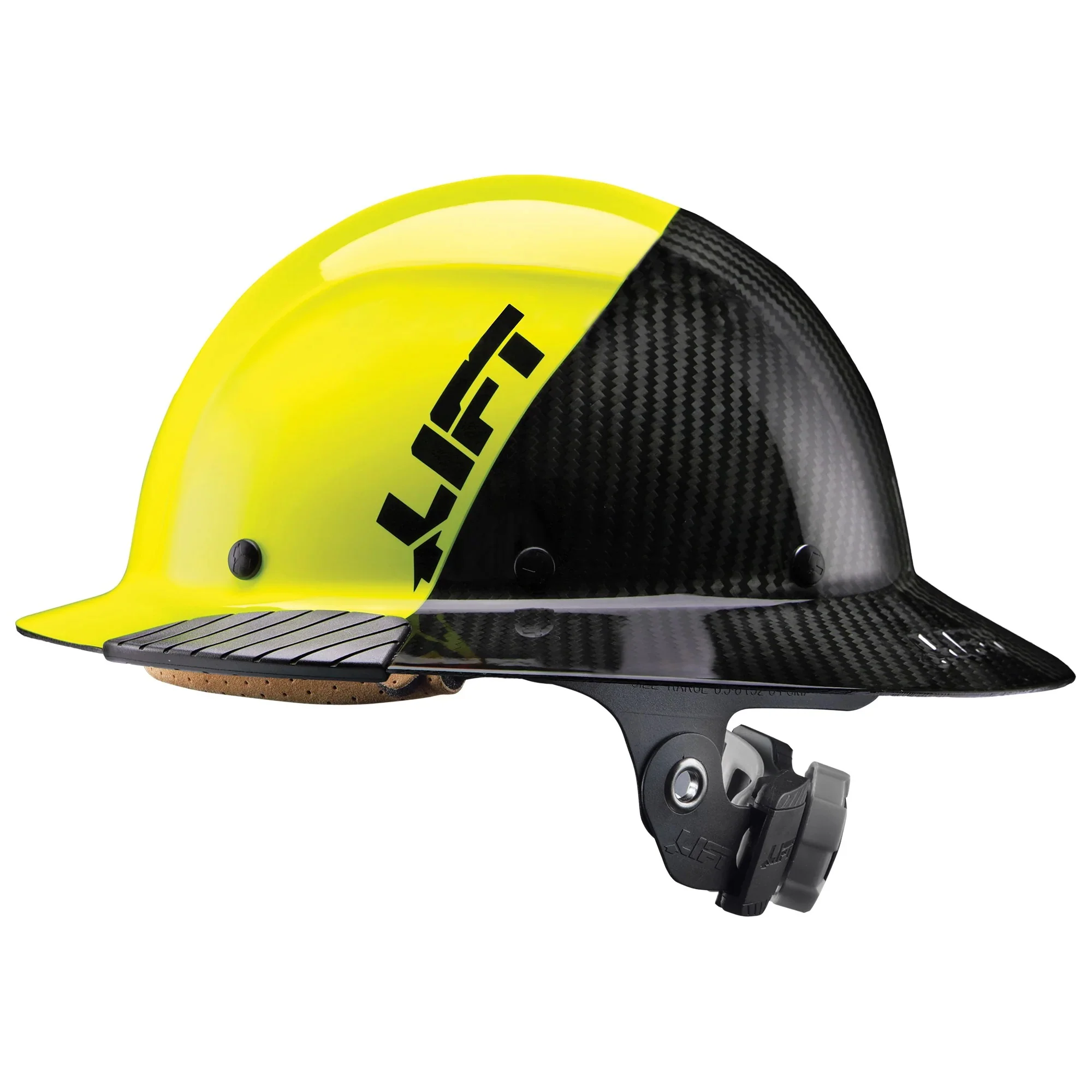 Lift Safety DAX Fifty 50 Full Brim Hardhat | Carbon Fiber