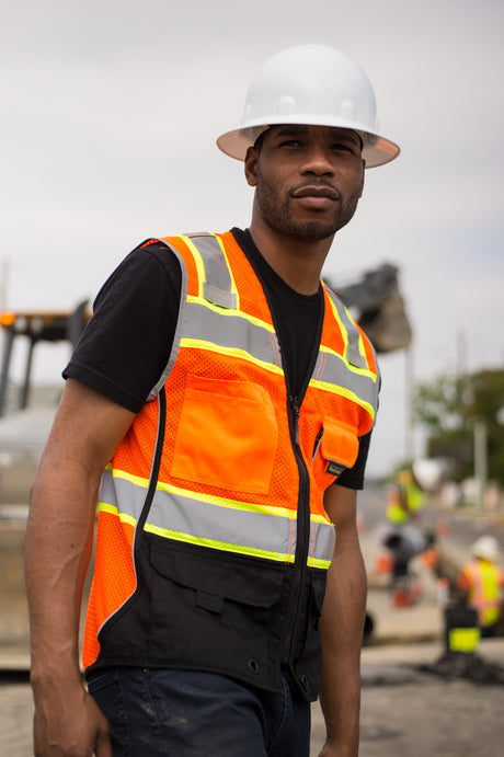 Kishigo 1516 Black Bottom Safety Vest | Orange