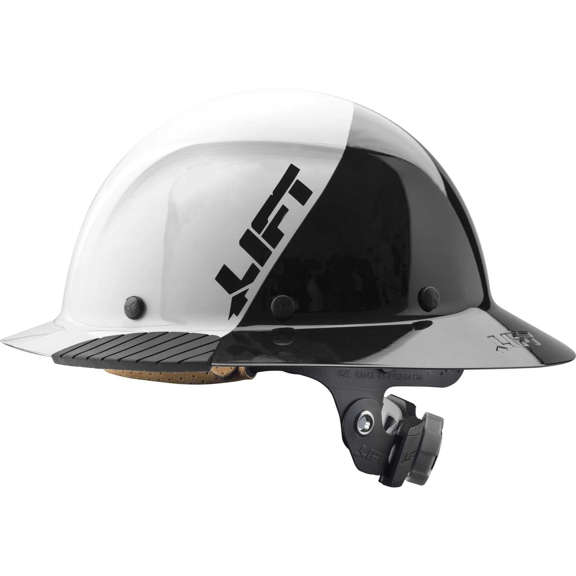 Lift Safety DAX Fifty 50 Fiber Resin Full Brim Hard Hat | White/Black